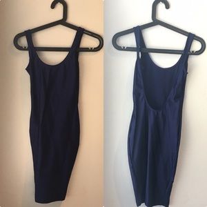 American Apparel Navy Disco Spandex Dress
